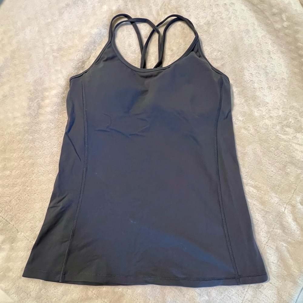 Women's Dark Gray Strappy Tank Top